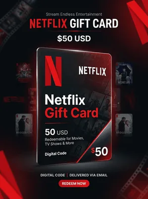 Netflix Gift Card - $25 USD